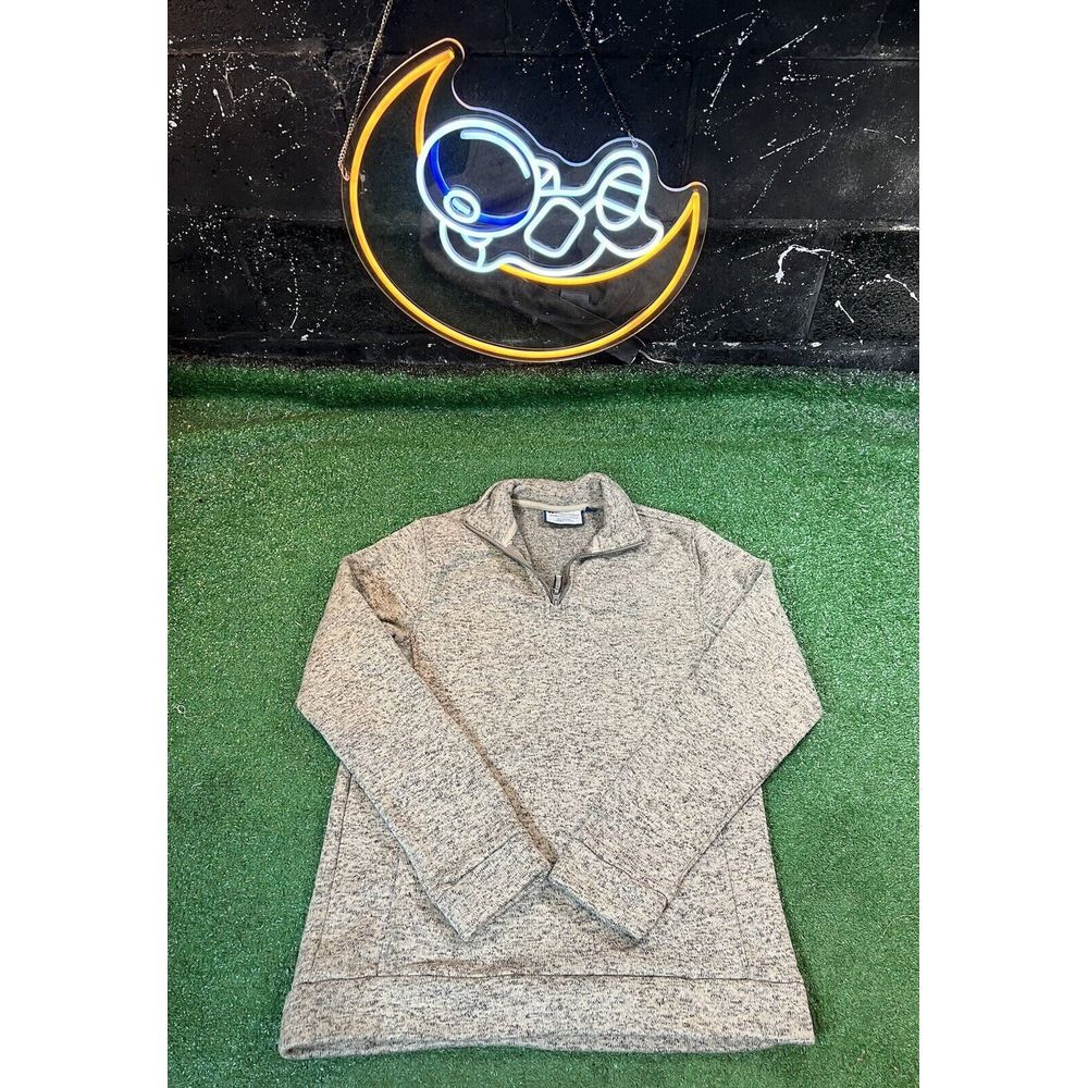 Mountain Warehouse‎ 1/4 Zip Pullover Long Sleeve Heather Green Sweater Men's M